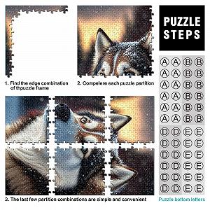 Пазл Husky Dog Snow 1000 деталей картонный 26 x 38 см synthetic.ua - Фото 1