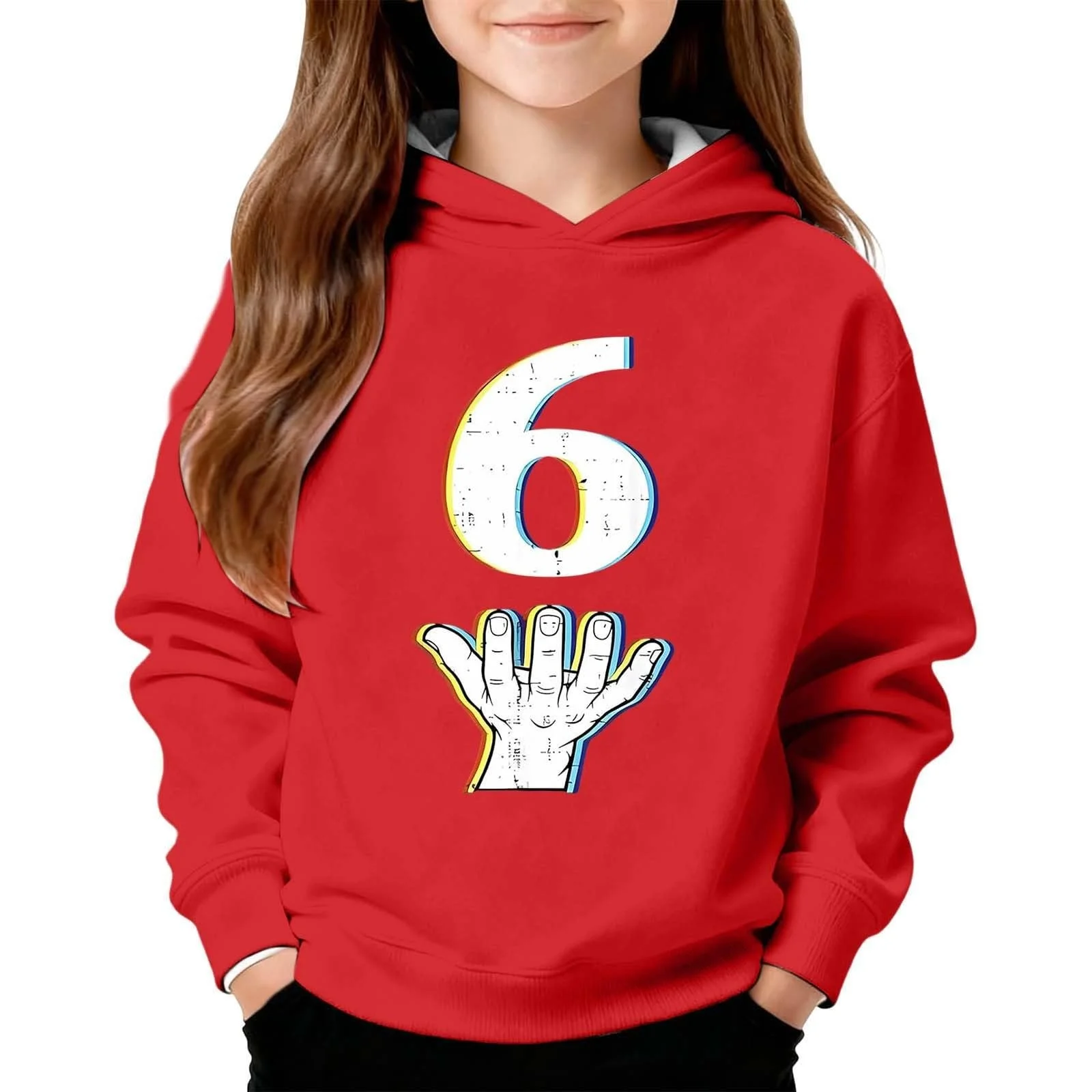 Толстовка Generisch с принтом Six Seven 6 7 Meme Ice Cream Drip Meme, пуловер, худи с длинными рукавами, классический свитер для девочек, фото №2