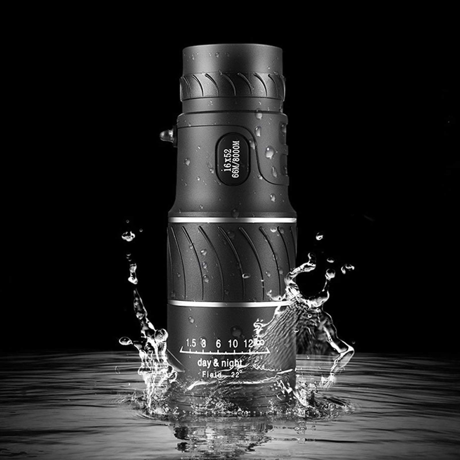 Монокуляр HD 16x52 з тримачем для смартфона та штативом водонепроникний FMC BAK4 Prisma Двійний фокус, фото №3