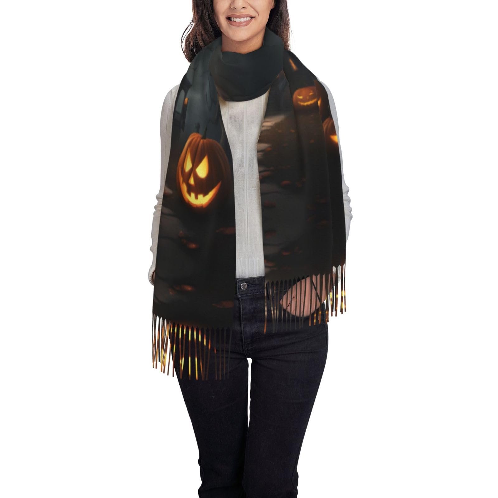 Шаль LNNIUK Halloween з принтом, фото №2