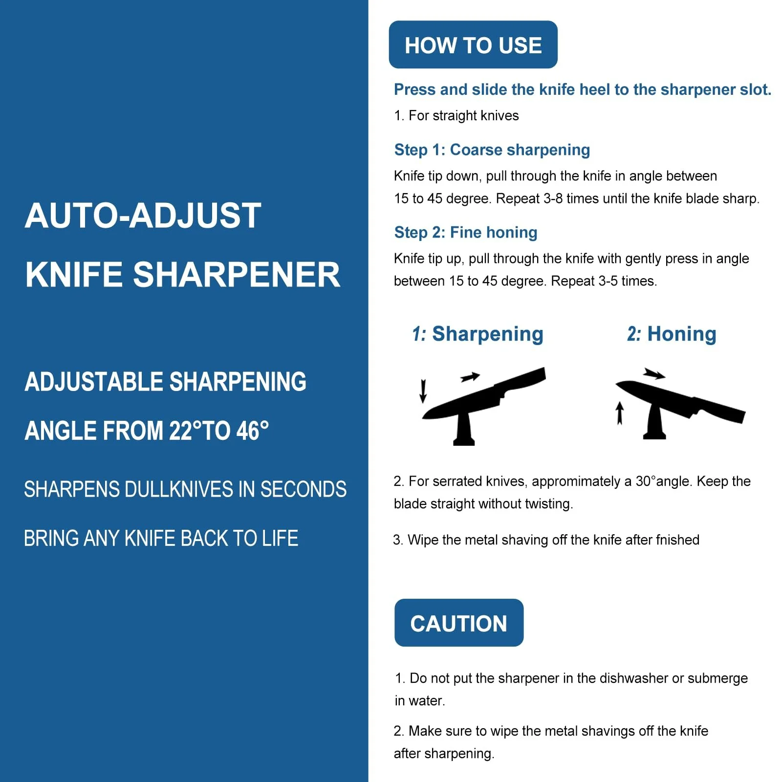 Точило для ножів та ножиць HNCY ручна регульована 22–46° чорна, фото №9