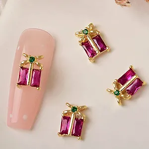 Украшения для ногтей Рождественские 3D декор для ногтей Снежинка Олень Елка Носки Стразы для ногтей Металлические заклепки для ногтей synthetic.ua - Фото 1