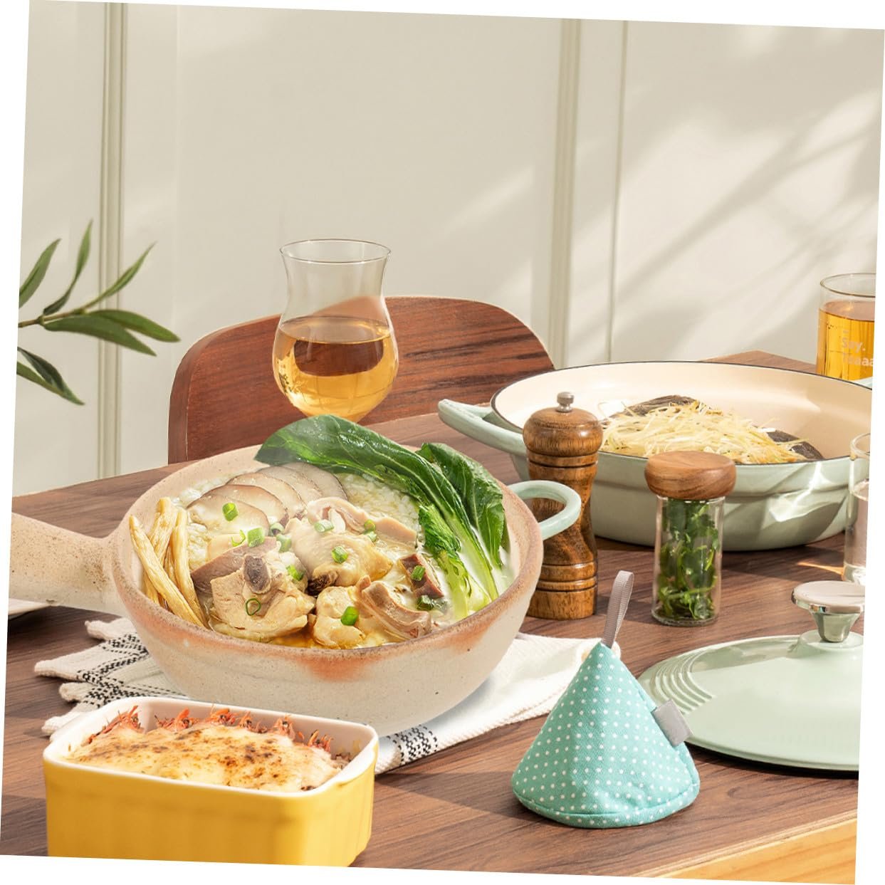 Кастрюля керамическая Ipetboom С ручкой Термостойкая Черная, фото №2