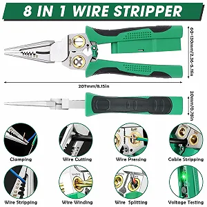 Стриппер многофункциональный с функцией измерения тока 3Cr13 12-250V AC/DC synthetic.ua - Фото 1