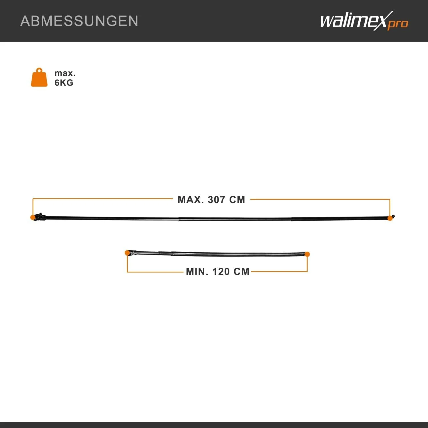 Телескопічна нижня штанга Walimex pro 120-307 см Чорний, фото №4 Телескопічна нижня штанга Walimex pro 120-307 см Чорний, фото №4