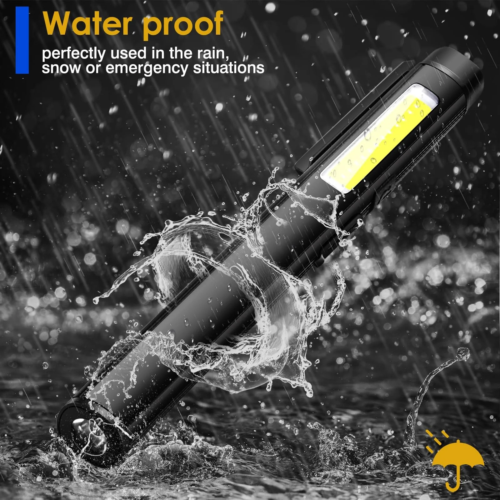 Ліхтарик WholeFire Mini UV Blacklight, 800 люмен, висока яскравість, світлодіодний кишеньковий з 365nm УФ чорним світлом, 4 режими з COB світлом та магнітом, фото №6