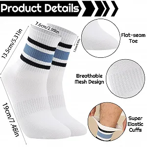 Спортивные носки Белые в полоску 6 пар, размер 38-42 synthetic.ua - Фото 1