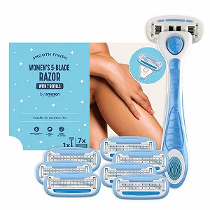 Женская бритва by Amazon Ladies 5 Blade Blue 1 шт и 7 сменных кассет - Фото 1
