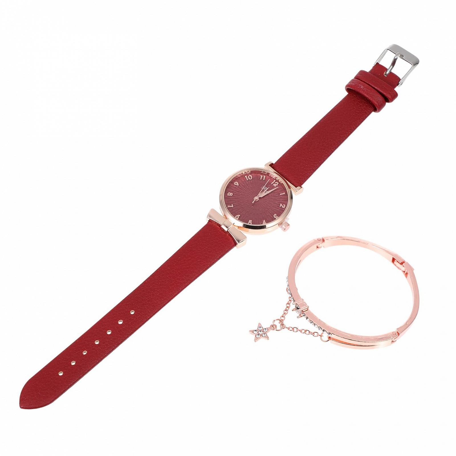 Кварцовий годинник Healvian Набір браслетів Жіночий годинник Білий, фото №1