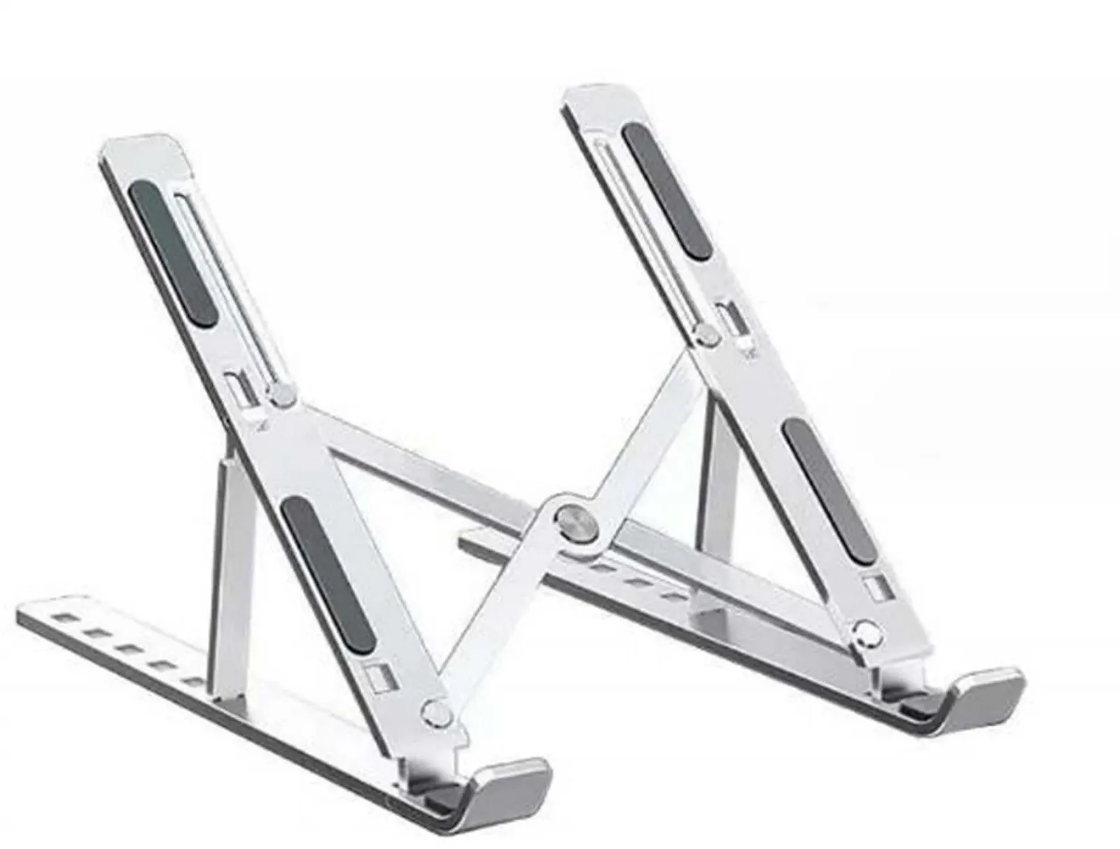 Підставка для ноутбука Silver Aluminium Alloy Регульована Максимальний розмір 180 x 250 x 160 мм Підходить для всіх ноутбуків, планшетів, книг Портативна Silver, фото №1
