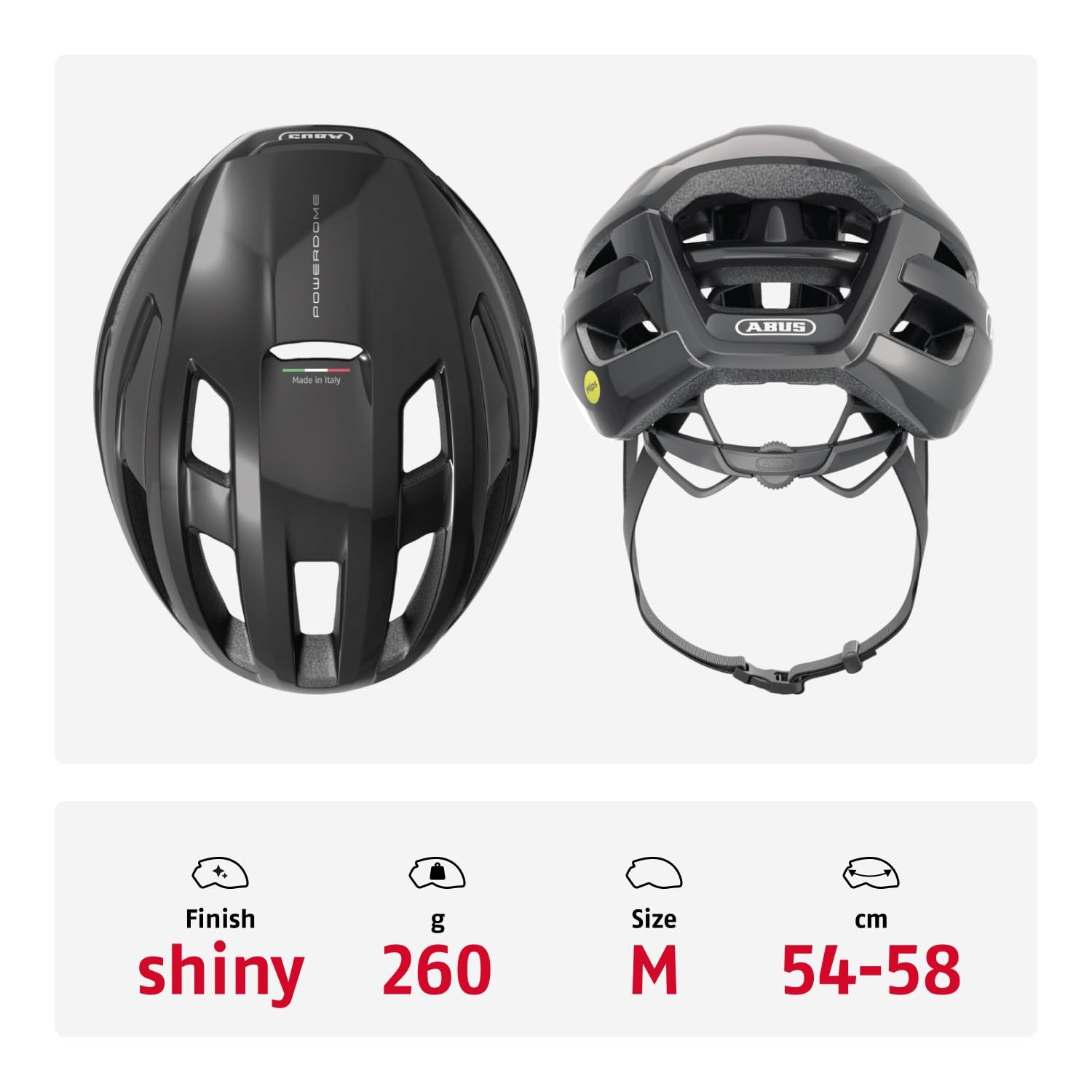 Шолом ABUS PowerDome MIPS Road Bike - Легкий велосипедний шолом з інтелектуальною системою вентиляції та захистом від ударів - Зроблено в Італії - для чоловіків та жінок, фото №3
