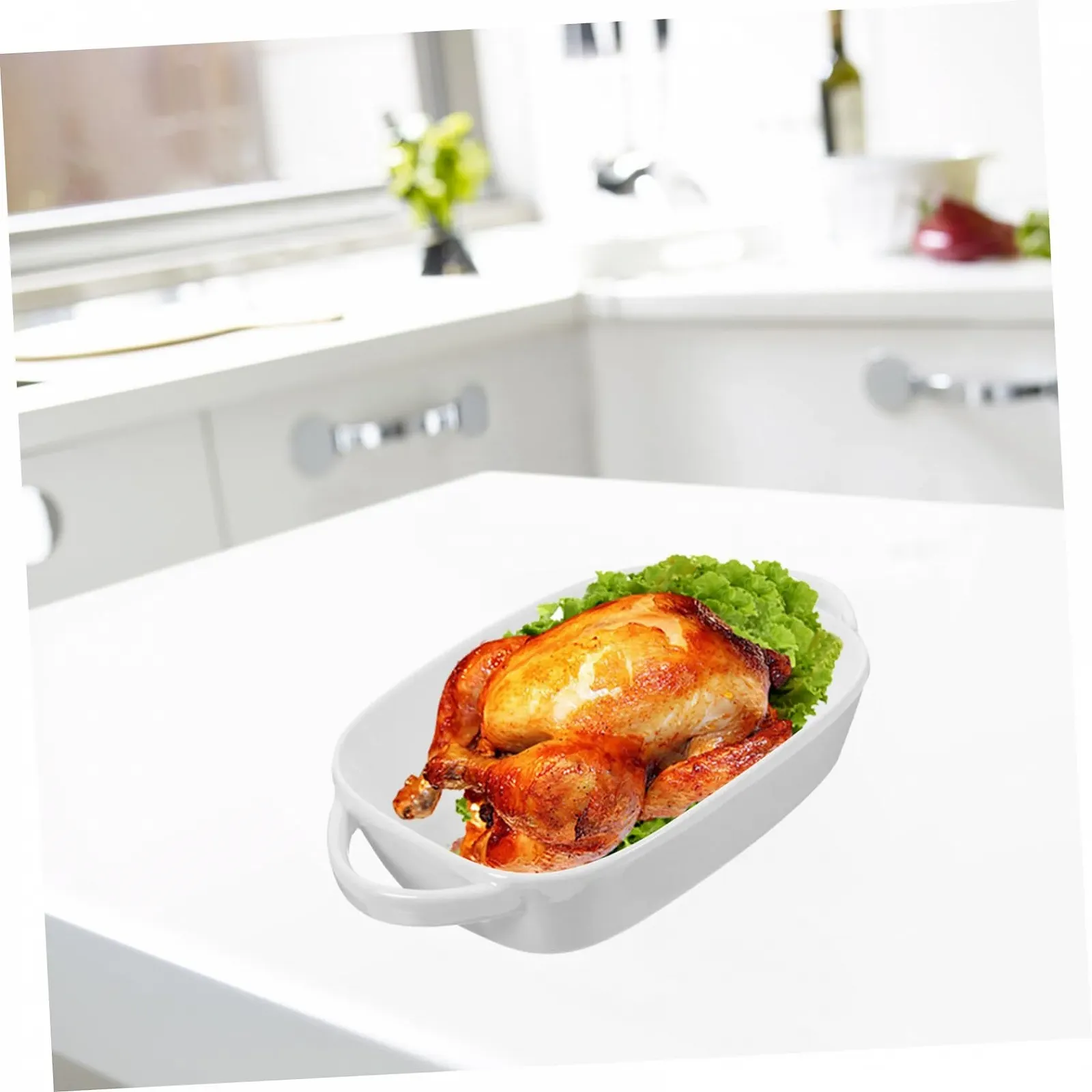 Форма для запікання VICASKY керамічна прямокутна з подвійними ручками жаростійка, фото №7 Форма для запікання VICASKY керамічна прямокутна з подвійними ручками жаростійка, фото №7