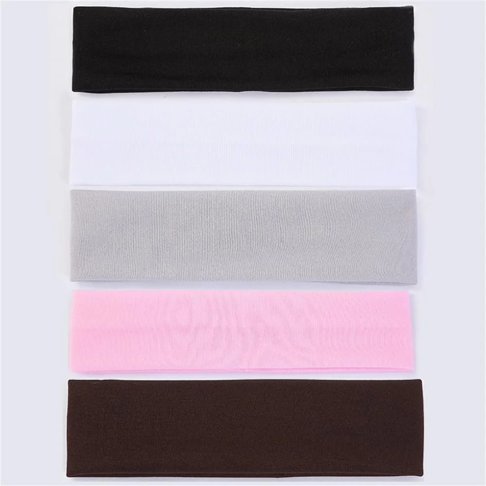 Пов'язка на голову однотонна високоеластична для йоги та спорту, фото №1