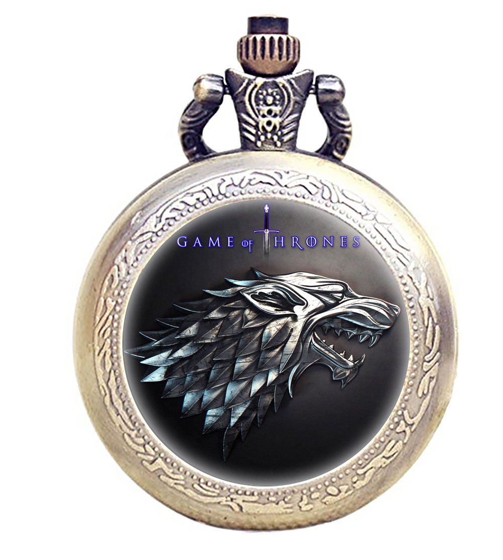 Карманные часы Taport аналоговые Game of Thrones бронзовые, фото №1