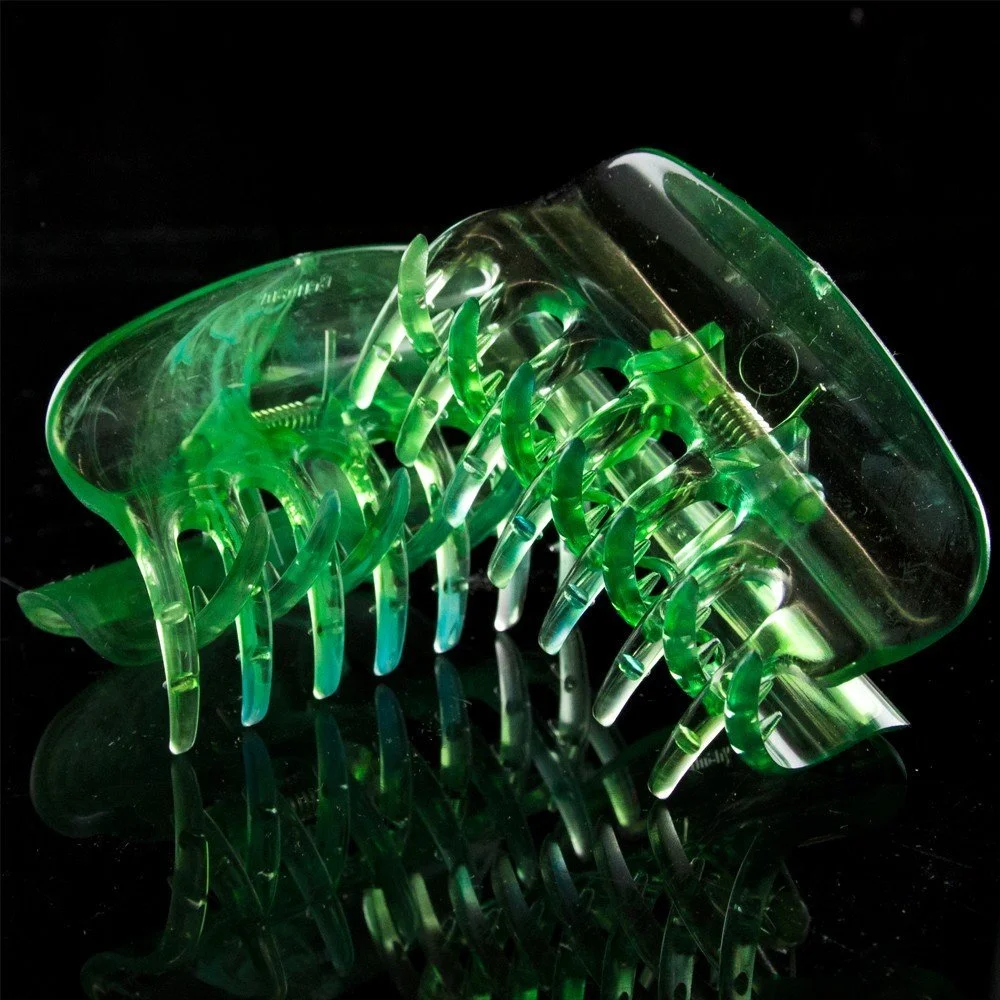 Набор заколок для волос 6 см зеленый прозрачный WeLoveBeads, фото №1 Набор заколок для волос 6 см зеленый прозрачный WeLoveBeads, фото №1