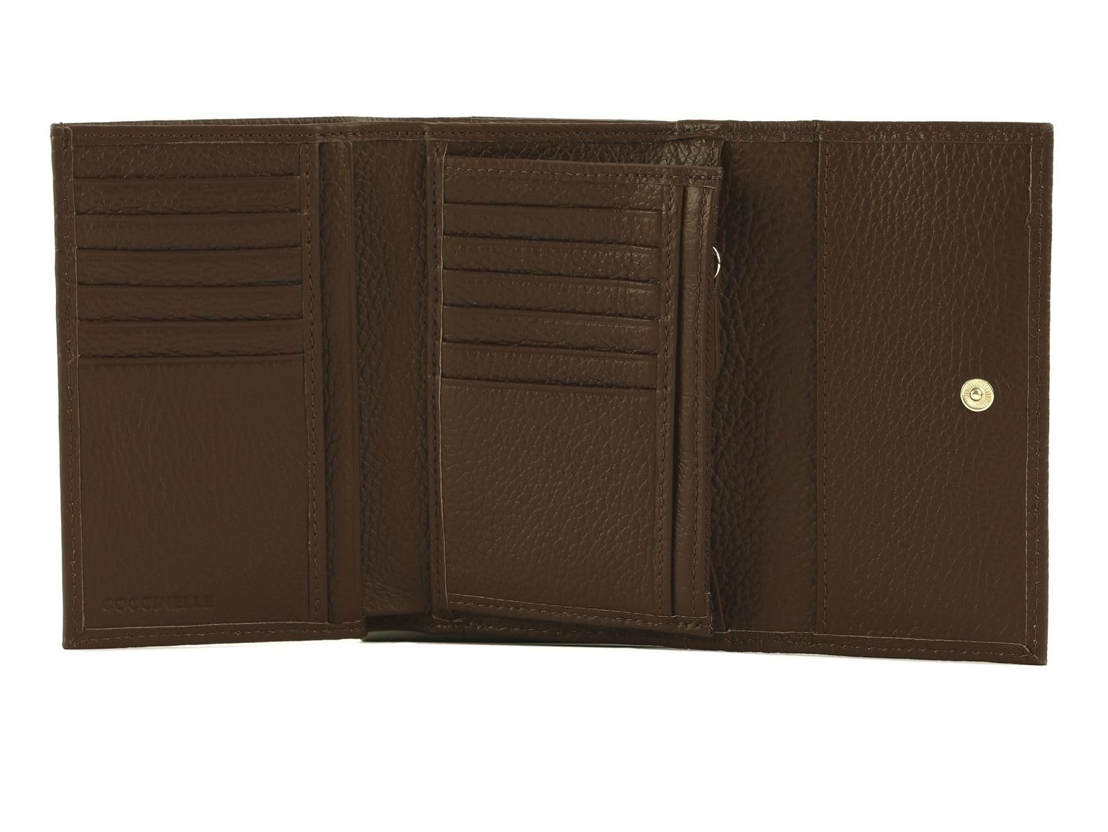 Кошелек Coccinelle Metallic Soft Grainy Leather Brunette, фото №3
