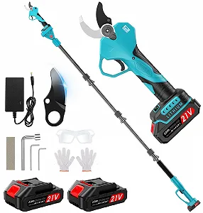 Електричні секатори з штангою 200 см, акумуляторні, 50 мм, леза SK7, 4000 mAh - Фото 1