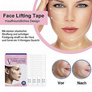 Ленты для подтяжки лица 40 шт, невидимая лента для подтяжки лица для V-образной формы synthetic.ua - Фото 1