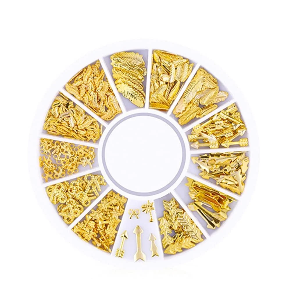 Набір для нігтів Мікс Золоті прикраси, фото №1