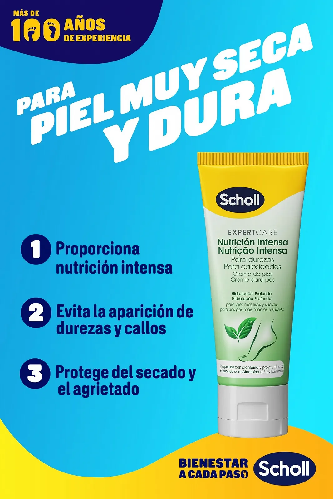 Крем для ног Dr. Scholl's ExpertCare Интенсивное питание от мозолей с аллантоином и провитамином B5 75 мл, фото №3