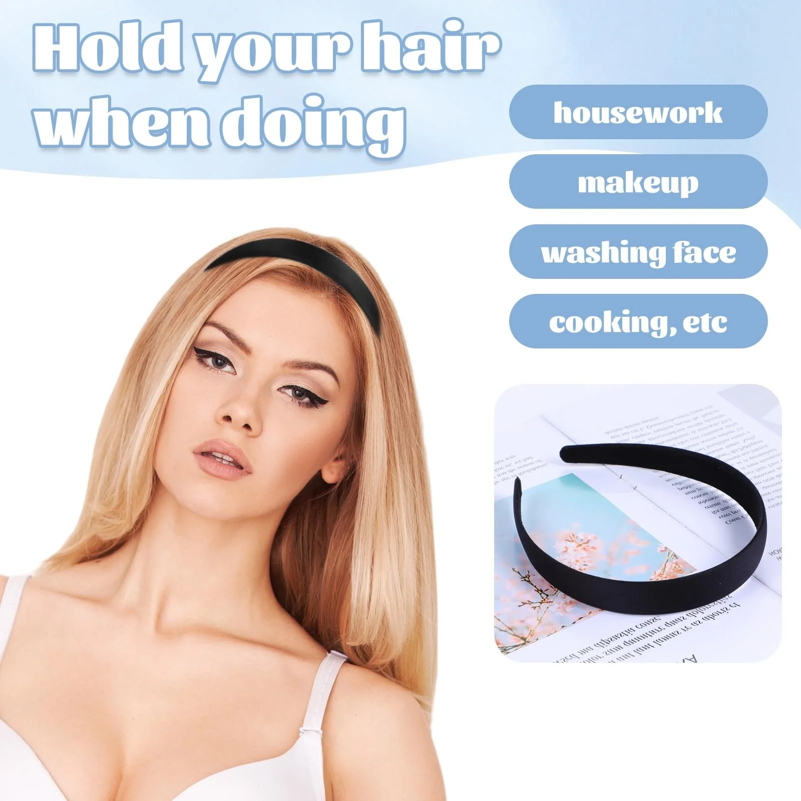 Обруч Атласний Широкий, фото №4