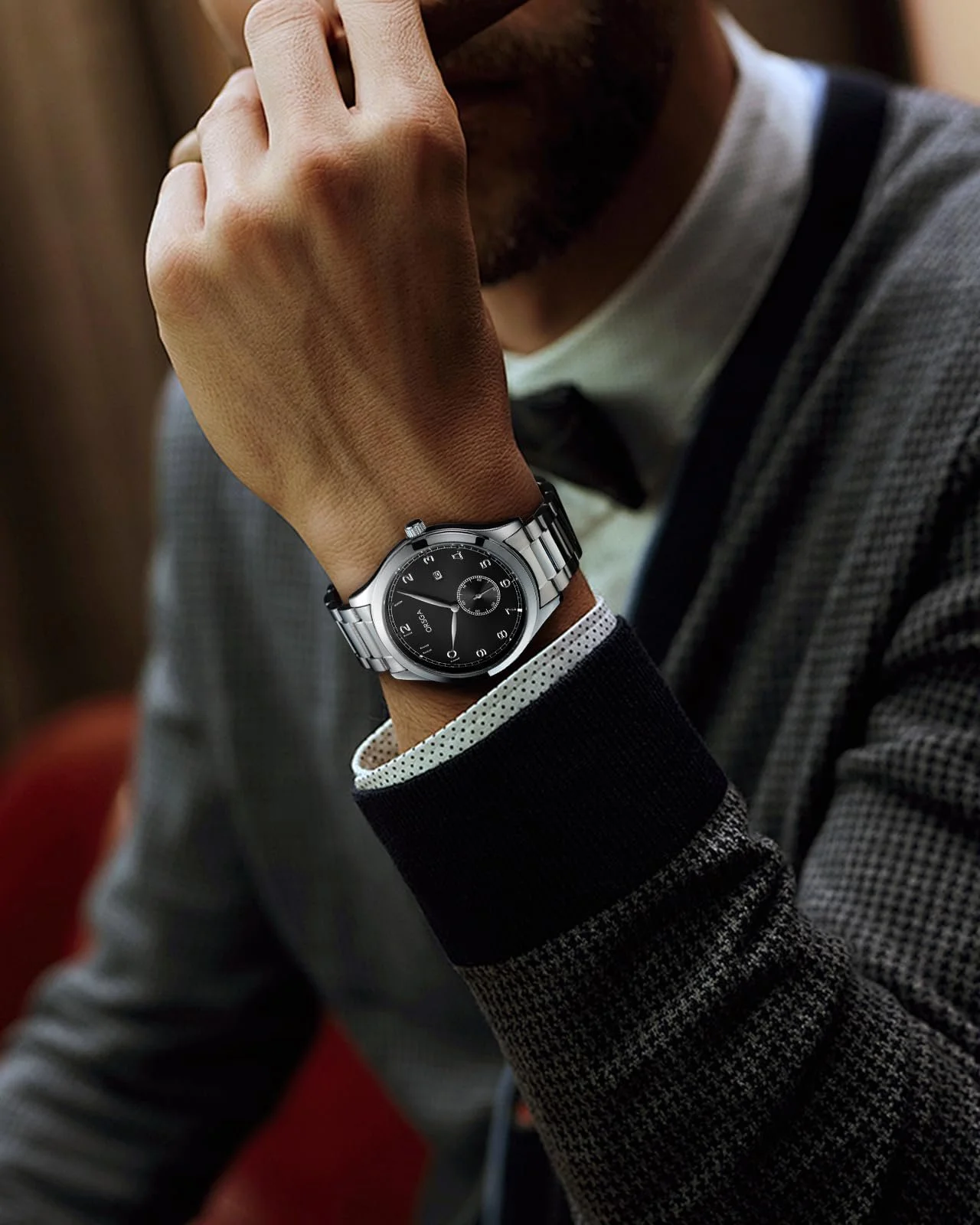 Мужские часы CIVO Аналоговые Кварцевые Модные Большой циферблат с календарем даты, сталь, фото №3