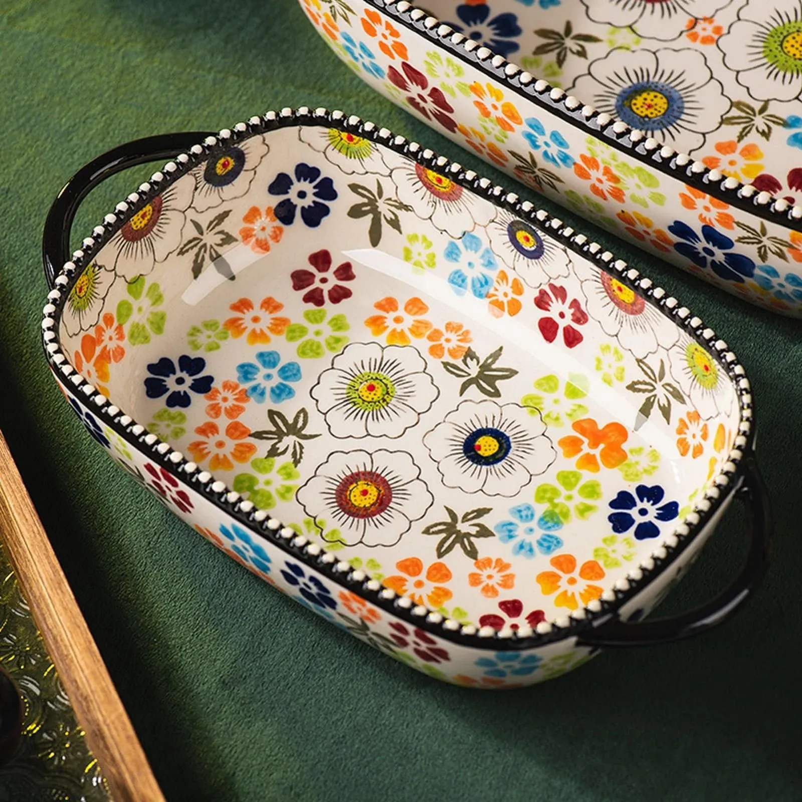 Форма для запекания керамическая прямоугольная 23.5 x 13 x 5 см Style D, фото №2