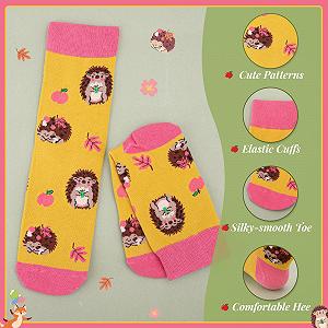 Носки Женские С рисунком Кошки/Собаки Разноцветные Хлопковые (5/6 пар) synthetic.ua - Фото 1