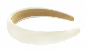 Обруч Axy HRK2B из ткани с металлическим цветом Кремово-белый synthetic.ua - Фото 1