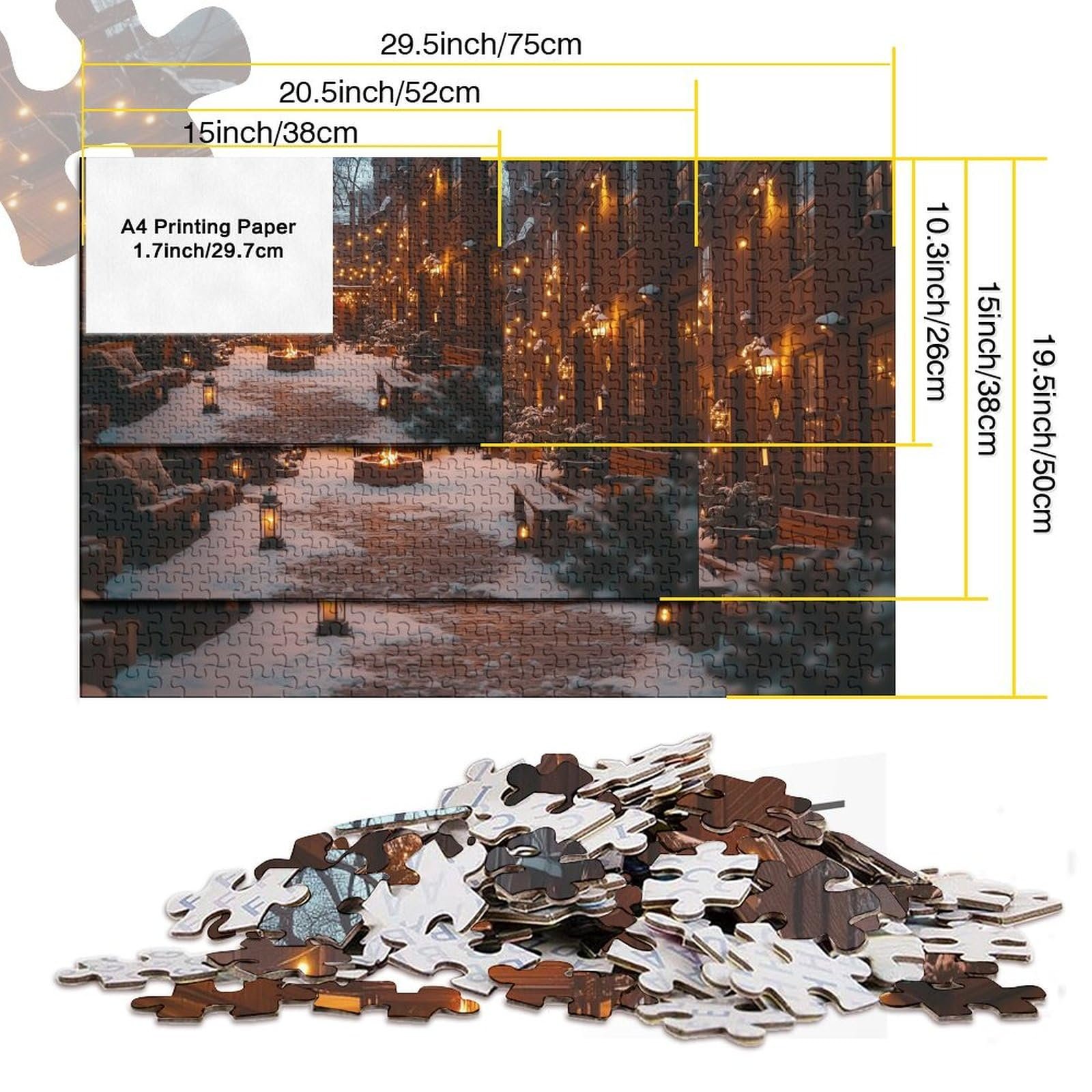 Різдвяний пазл 1000 елементів Кольорова плитка лімітована серія 75 x 50 см, фото №5