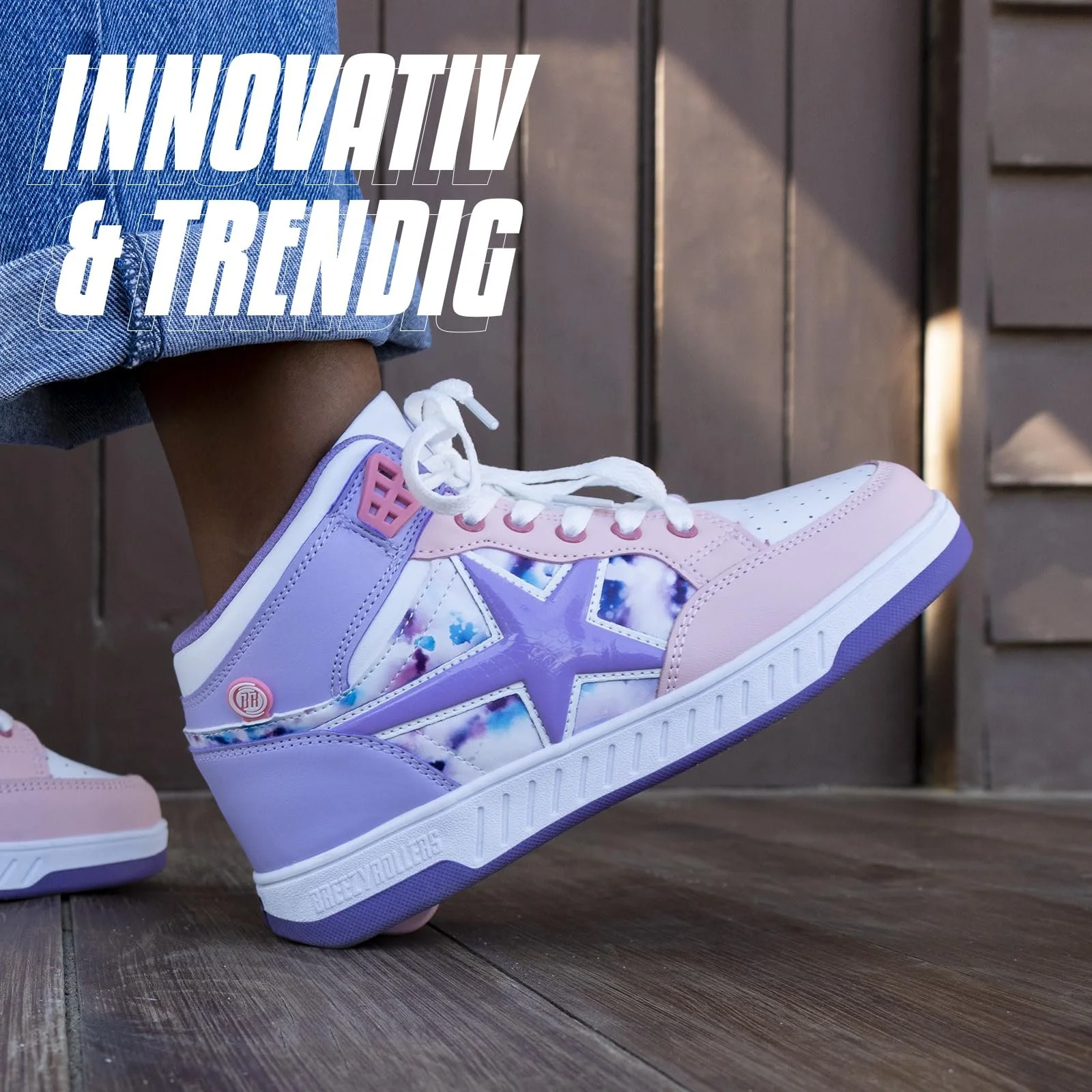 Роликовые кроссовки BREEZY ROLLERS для детей, Детские роликовые кроссовки, от детской уличной обуви до роликовых коньков за несколько секунд, запатентованная система Click, фото №4