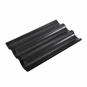 Форма для випікання хліба 3 Groove Black хвиляста чорна для духовки та тостера - Фото 1