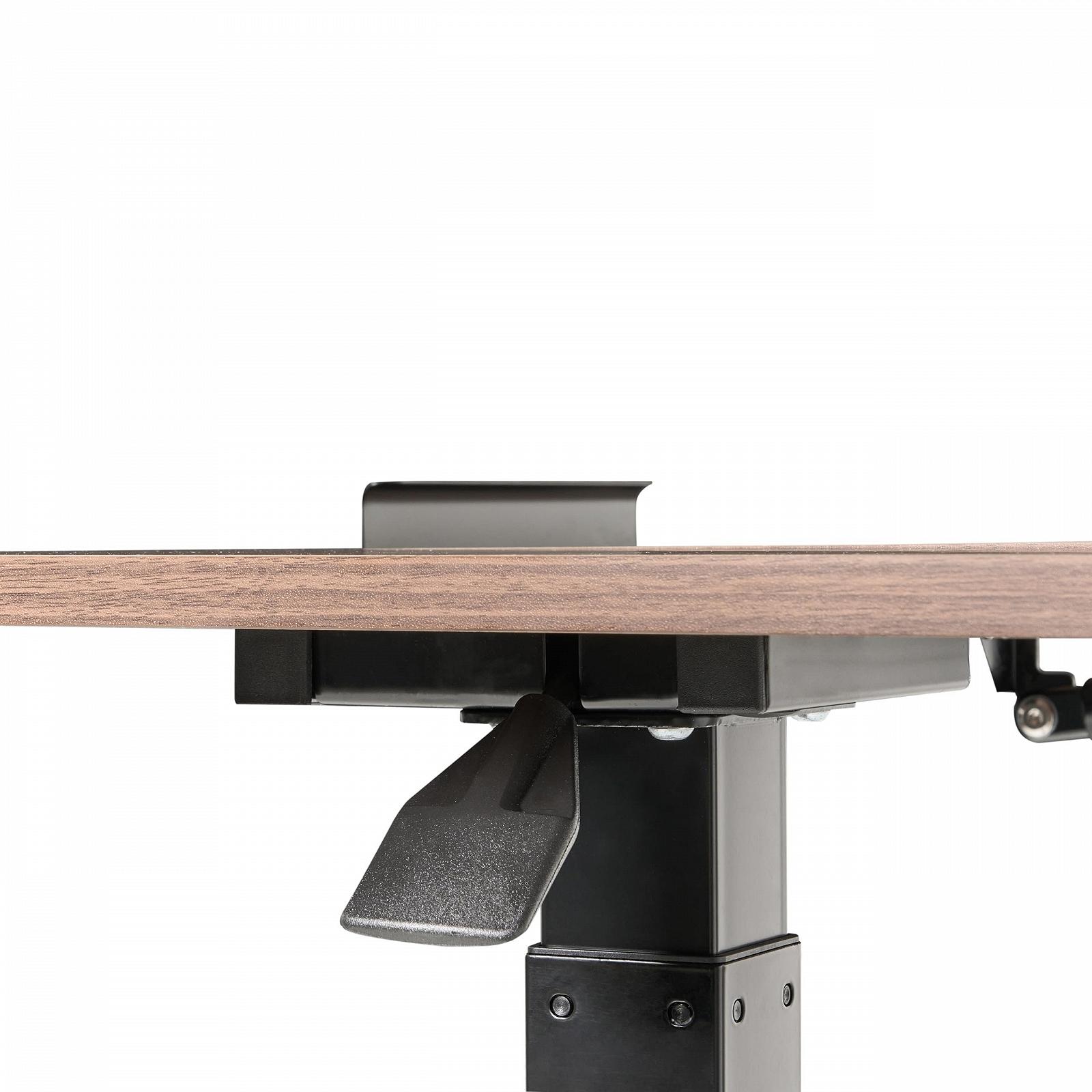 Столик для ноутбука Beliani Schola Регулируемый по высоте 70 x 40 см Эффект дерева Коричневый / Черный, фото №8