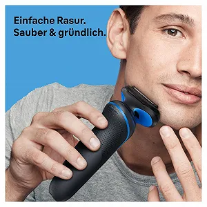 Електробритва Braun Series 5 51-B1820s з насадкою-тримером EasyClick та системою EasyClean, синя synthetic.ua - Фото 1