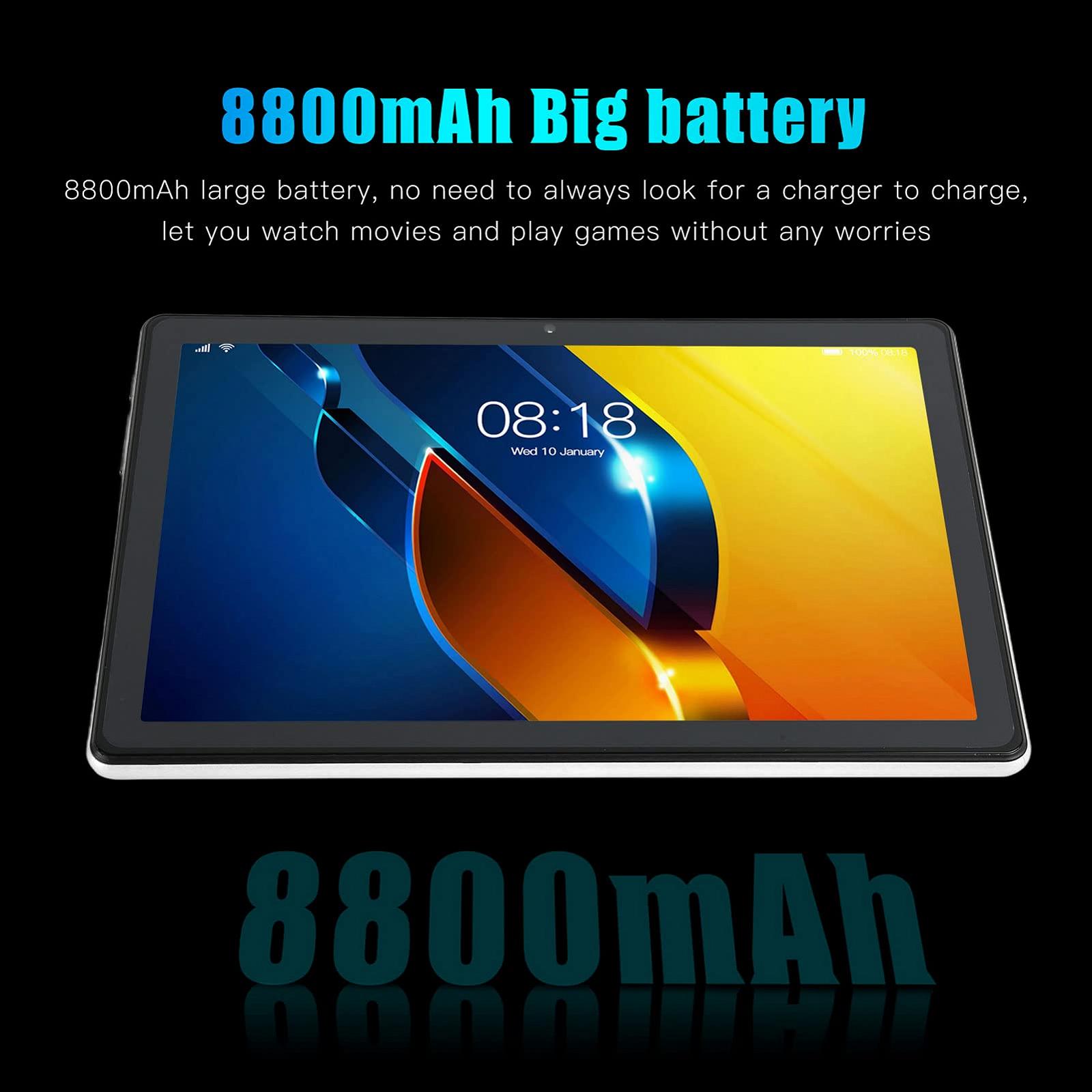 Планшет Jectse 10 Inch 6GB RAM 128GB ROM 10 Core 2.4G 5G Dual Band WiFi Type C Білий, фото №4
