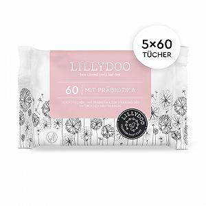Влажные салфетки LILLYDOO Prebiotic 300 (5 x 60) без запаха synthetic.ua - Фото 1