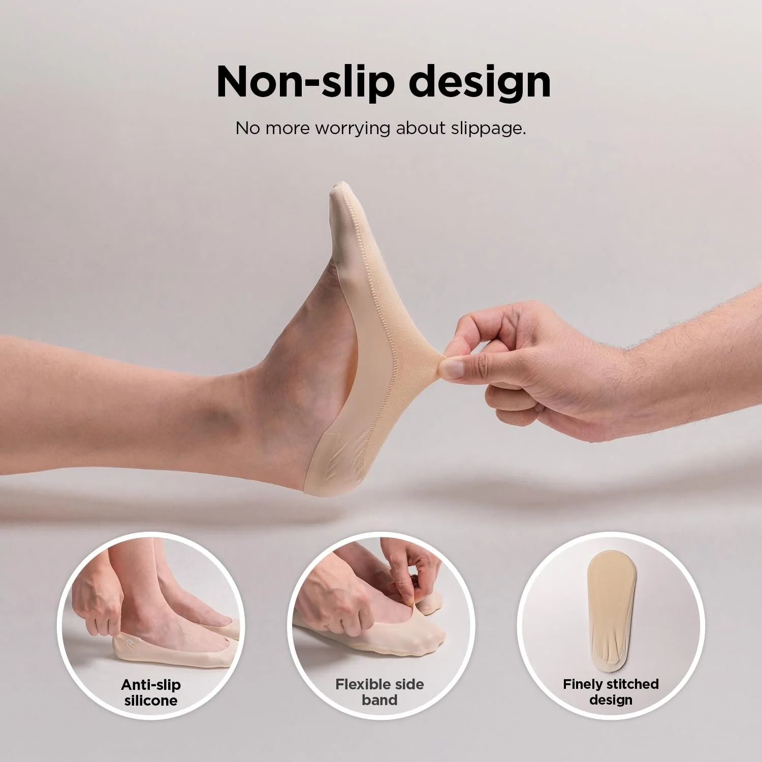 Носки Storm Empire Second Skin No Show Женские [3 пары] Non-Slip Low Cut, фото №4