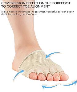 Шкарпетки Knitido Dr Foot Hallux Valgus Bunion Support з відкритими пальцями synthetic.ua - Фото 1
