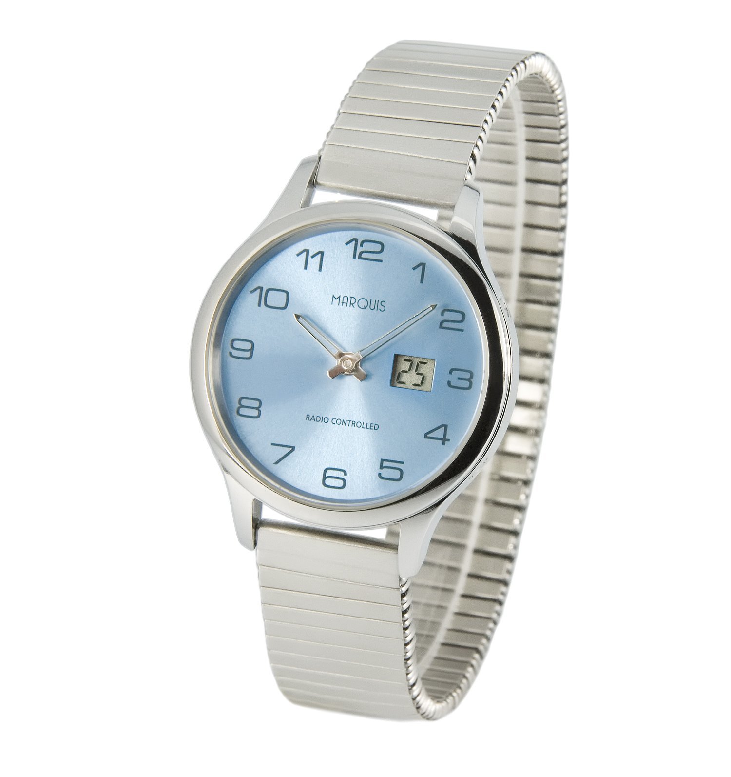 Жіночий радіокерований годинник MARQUIS 964.4905, сріблястий браслет, фото №1