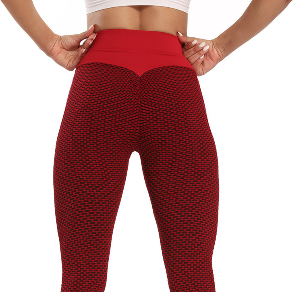 Леггинсы женские спортивные S 6088 красные, фото №2
