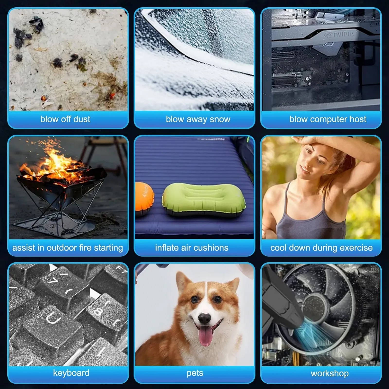 Акумуляторна повітродувка 130000 RPM 4000 мАг LED-підсвітка, фото №6 Акумуляторна повітродувка 130000 RPM 4000 мАг LED-підсвітка, фото №6