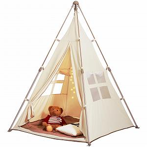 Палатка VEVOR детская игровая, типи, для детей 1-5 лет, складная, с ковриком и сумкой для переноски, с окнами, для использования в помещении и на открытом воздухе - Фото 1