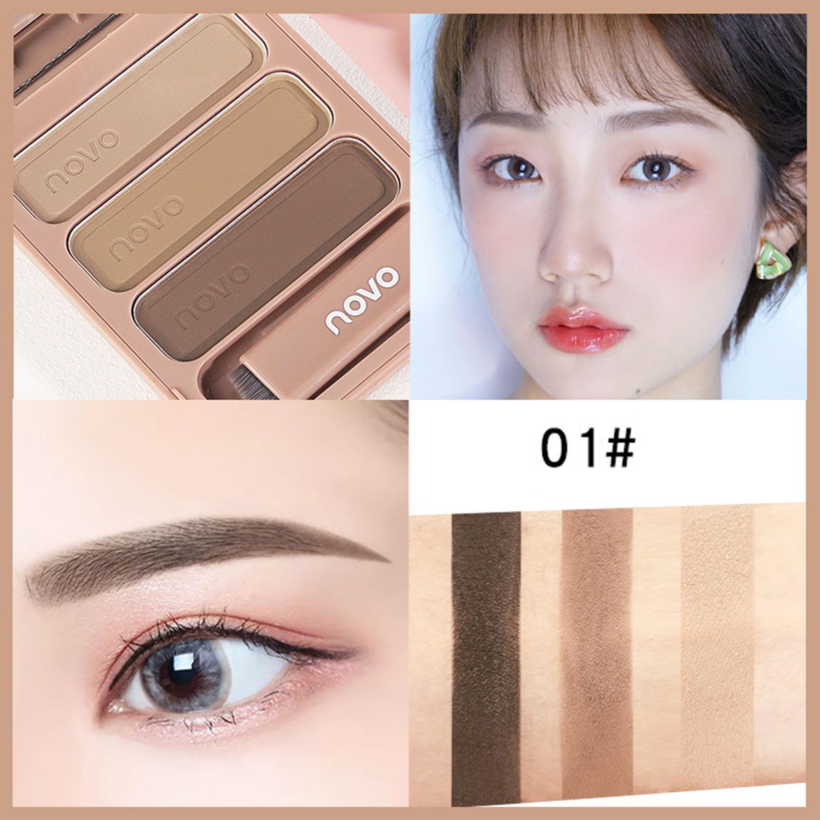 Пудра для брів трикольорова contour трикольорова доска, фото №2 Пудра для брів трикольорова contour трикольорова доска, фото №2