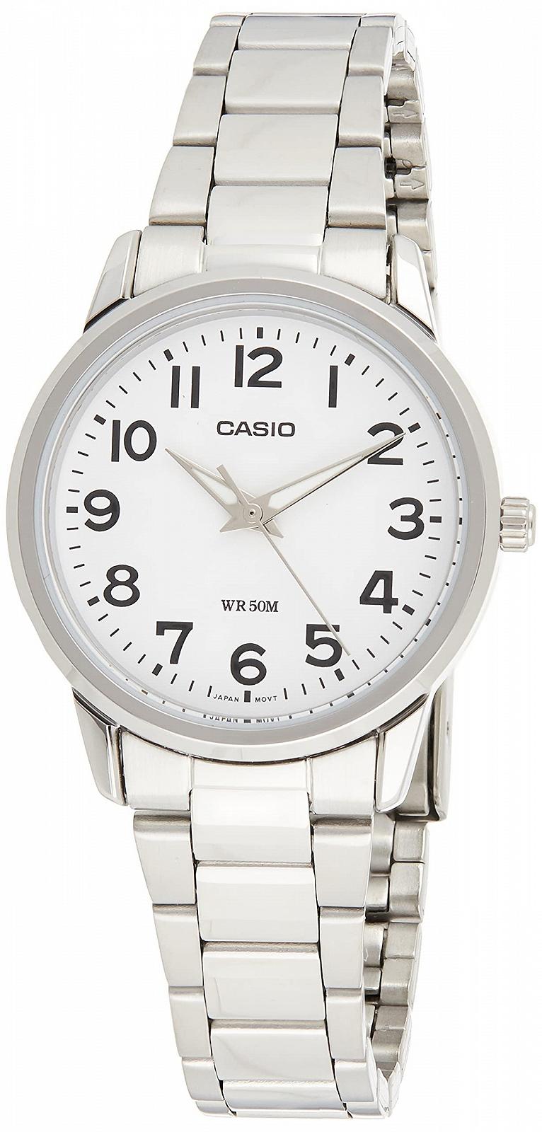 Женские наручные часы Casio LTP1303D-7BV, серебристый ремешок из нержавеющей стали, фото №1