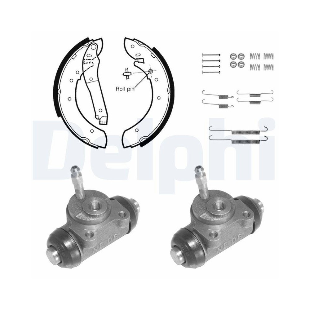 Комплект гальмівних колодок DELPHI 857 для PEUGEOT задня вісь, фото №1