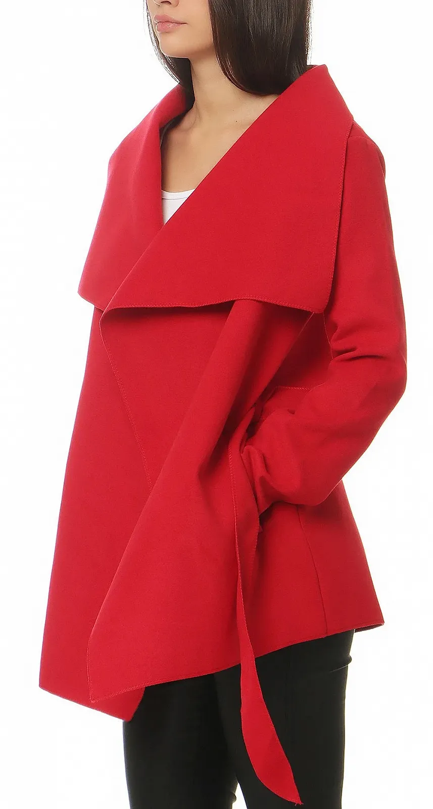 Коротке пальто Malito з каскадним вирізом, фото №2