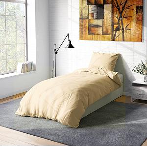 Постільний комплект Mako Satin 135 x 200 см, 155 x 220 см, 200 x 200 см, 200 x 220 см, розмір: 135 x 200 см, колір: натуральний synthetic.ua - Фото 1