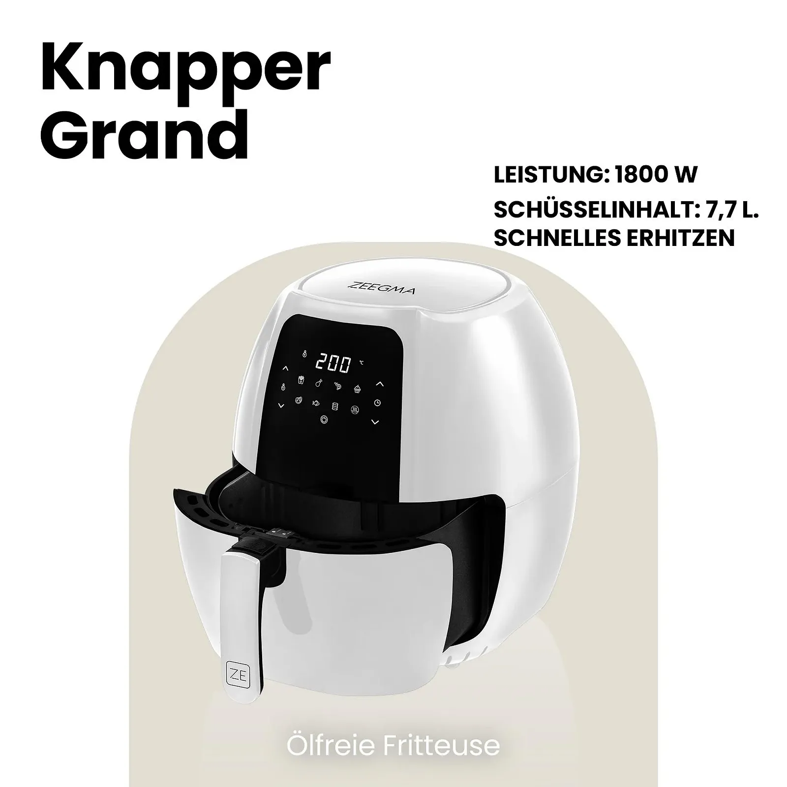 Мультипіч ZEEGMA Knapper Grand 1800 W 6 L 9 Programmes LCD Touch Panel, фото №2 Мультипіч ZEEGMA Knapper Grand 1800 W 6 L 9 Programmes LCD Touch Panel, фото №2
