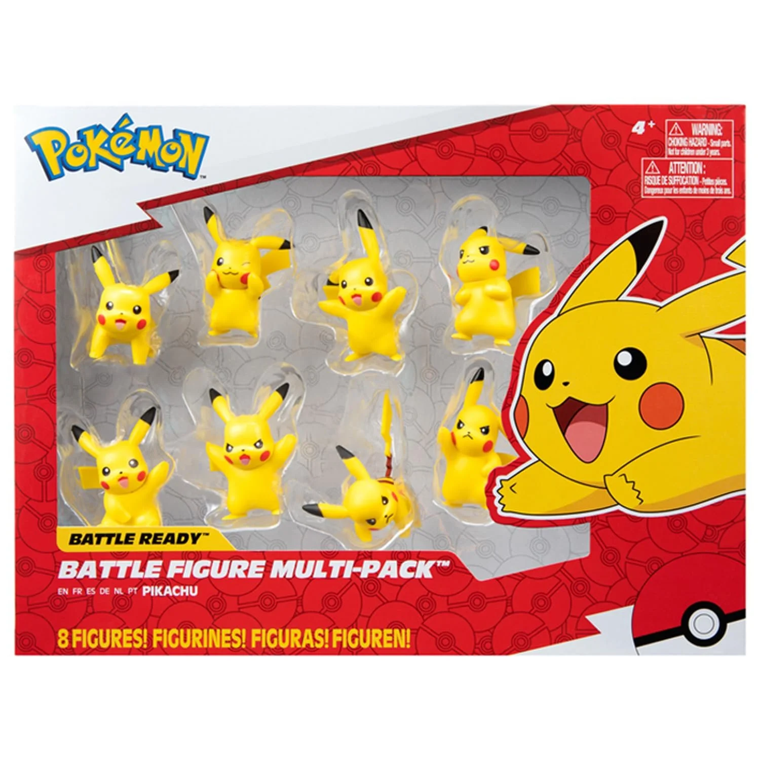 Набір вінілових фігурок Pokémon Battle Feature Pikachu 8 шт 5 см, фото №2