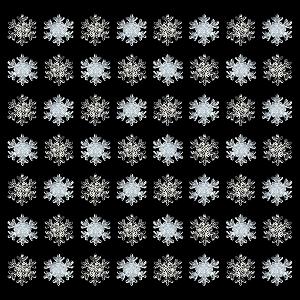 Украшения для ногтей Снежинки 3D 9 мм, 100 шт - Фото 1